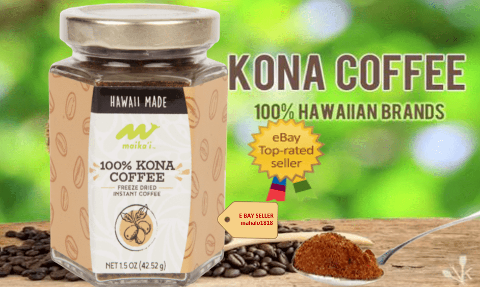 Hawaii 100% Kona Freeze Dried Coffee-min