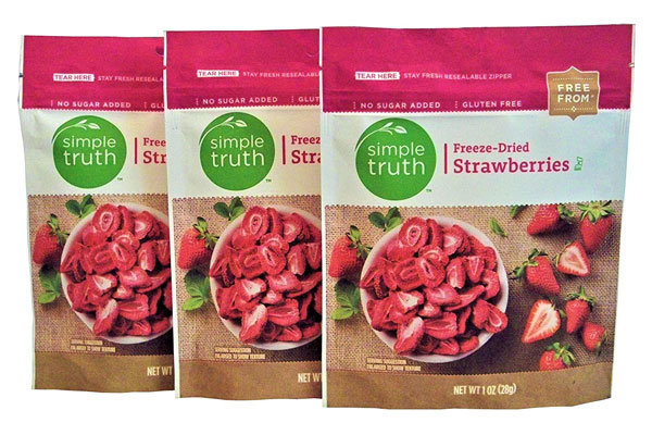 simple truth freeze dried strawberry packs