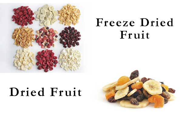 freeze dried vs dried fruit comparison
