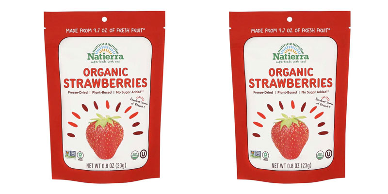 natierra freeze dried strawberries pack