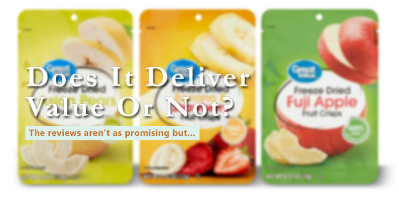great value freeze dried fruit review banner with text