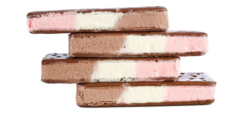 stack of freeze dried ice cream bars