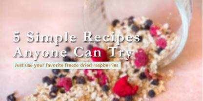 freeze dried raspberry recipes banner with text