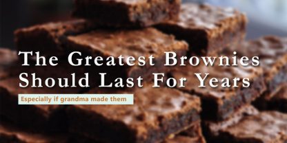 how to freeze dry brownies banner with text