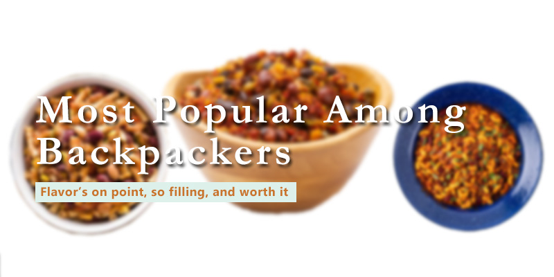 best freeze dried chili meal for backpacking and emergencies banner.