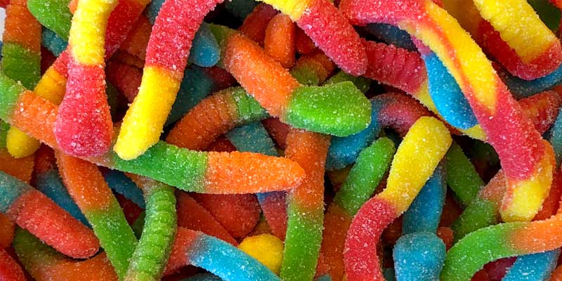 pile of gummy worms