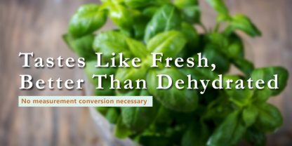 how to freeze dry basil banner with text.
