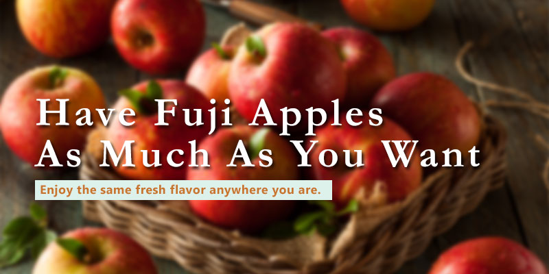 how to freeze dry fuji apples banner with text