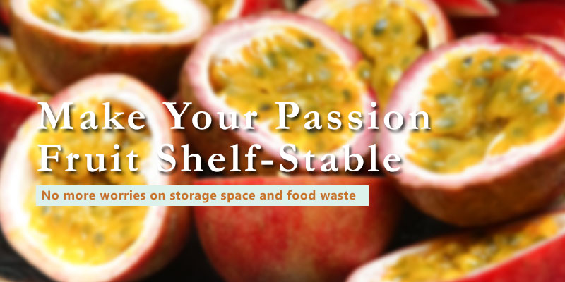 how to freeze dry passion fruit banner with text