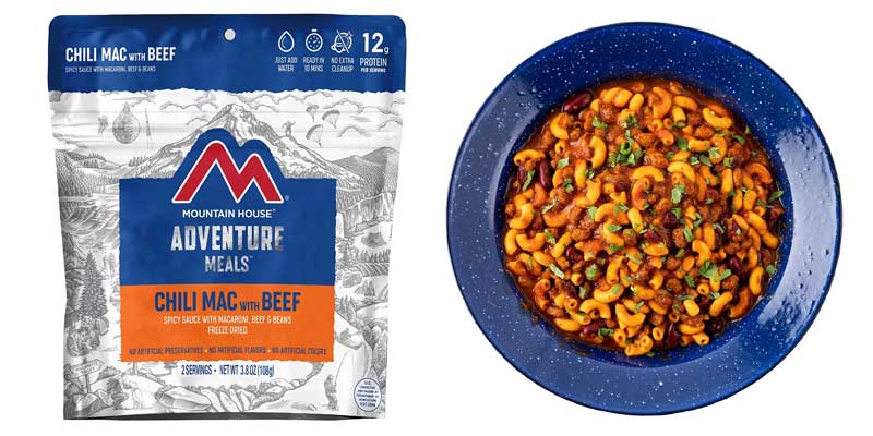 mountain house adventure meals chili mac with beef