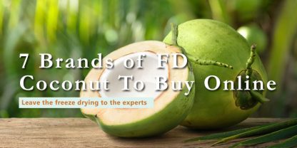 where to by freeze dried coconut online banner with text