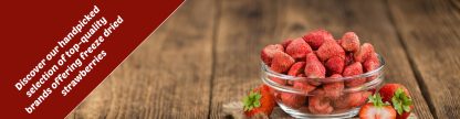 banner of freeze dried strawberries to buy
